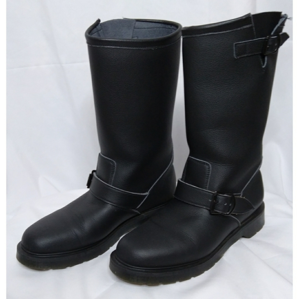 MEN'S Biker Boots Sz.8  Black, Vegan. Worn once.